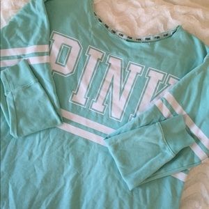 Vs pink off the shoulder hoodie